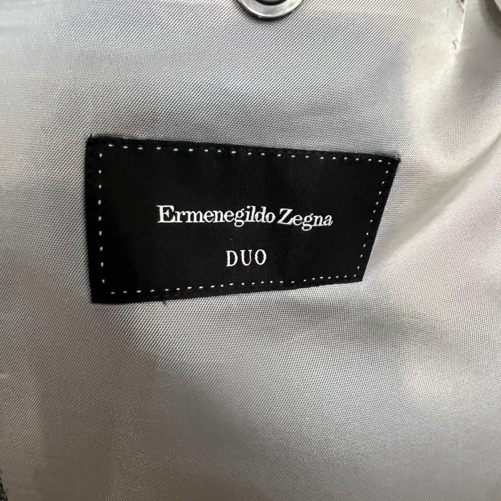 Ermenegildo Zegna Roma Fit Sport Coat Gray Plaid Linen Wool Silk 52L IT/42L US - Picture 8 of 10
